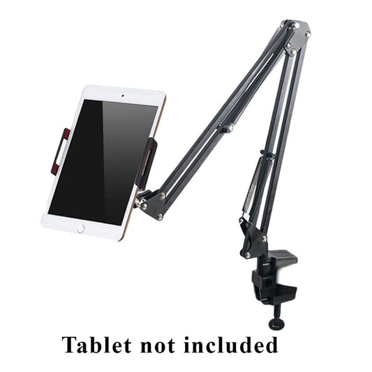 Extendable Scissor Arm Stand with Mobile Tab Holder Table Mounting Clamp