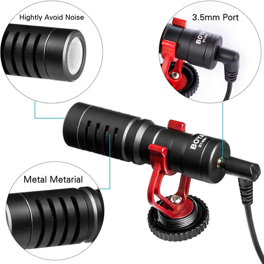 3 Years Warranty BOYA BY-MM1 On-Camera Video Microphone