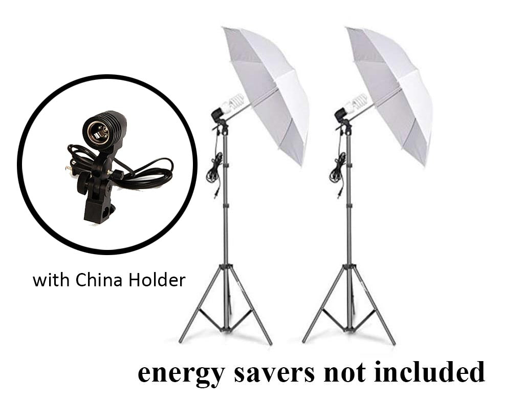 Pack Of 6 84 inch Long Light Stand Studio Dual Umbrella Continuous Lighting Kit