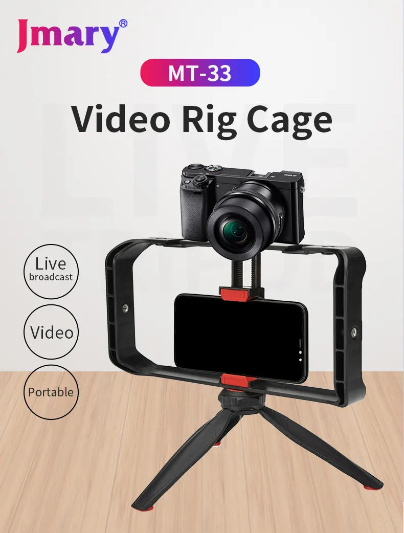 Jmary Mt-33 Vlog Kit Mobile and Camera Cage Rig