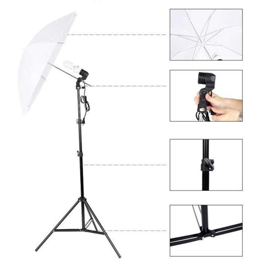 E27 Continues Lighting Bulb Holder Umbrella Bracket With Stand